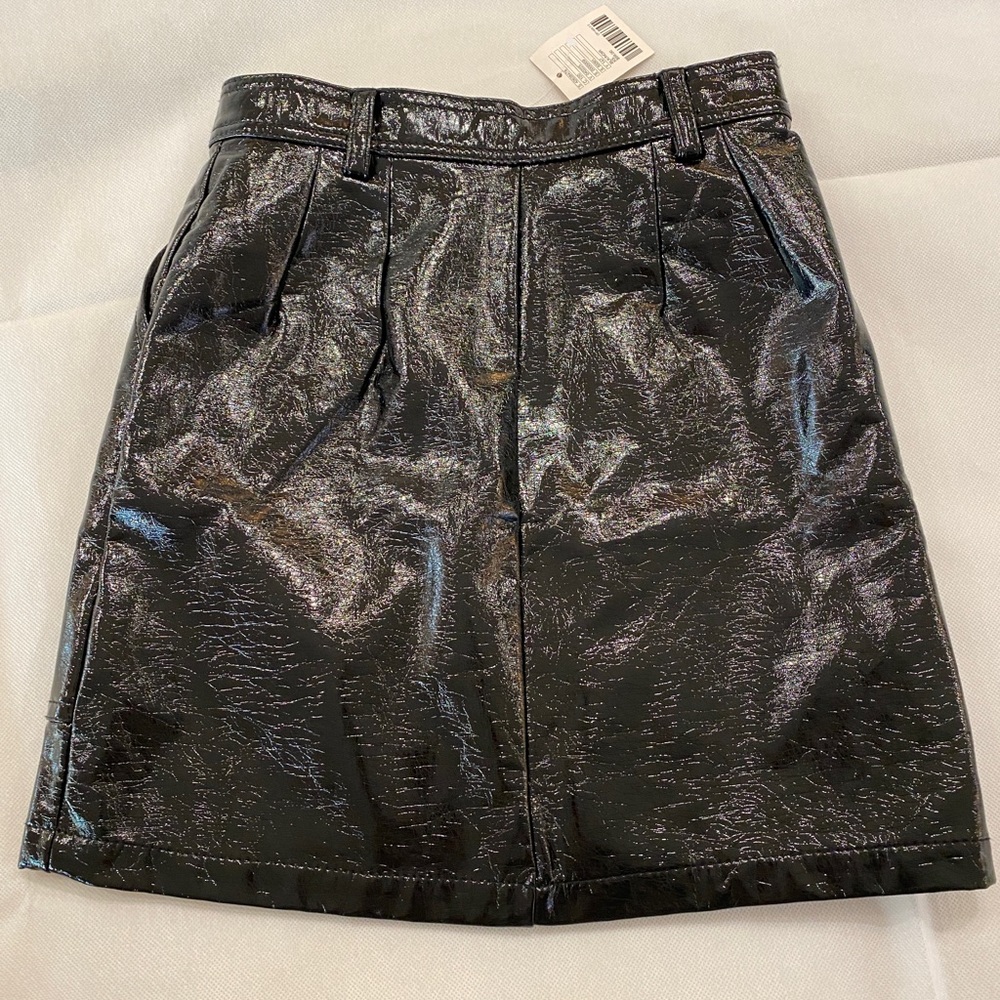 Urban Outfitters Silence + Noise Patent Black Leather Skirt XS NWT
